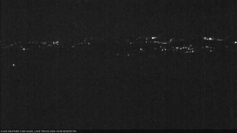 Lake Travis webcam, October 8, 2024 9:00 PM CT