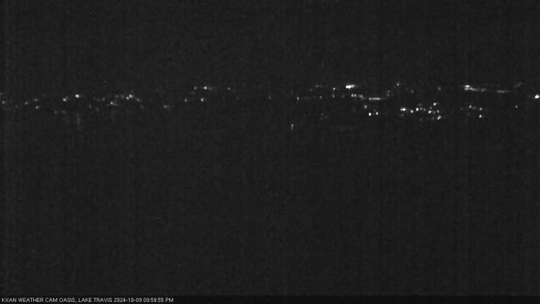 Lake Travis webcam, October 9, 2024 10:00 PM CT