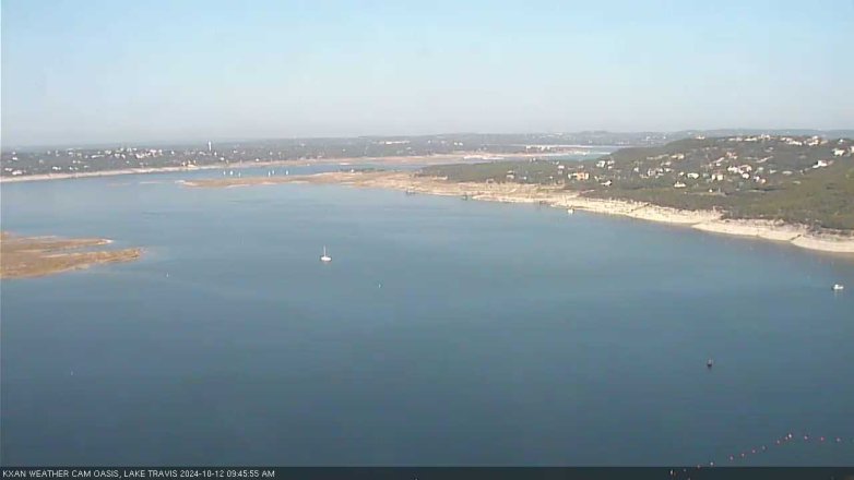 Lake Travis webcam, October 12, 2024 9:45 AM CT