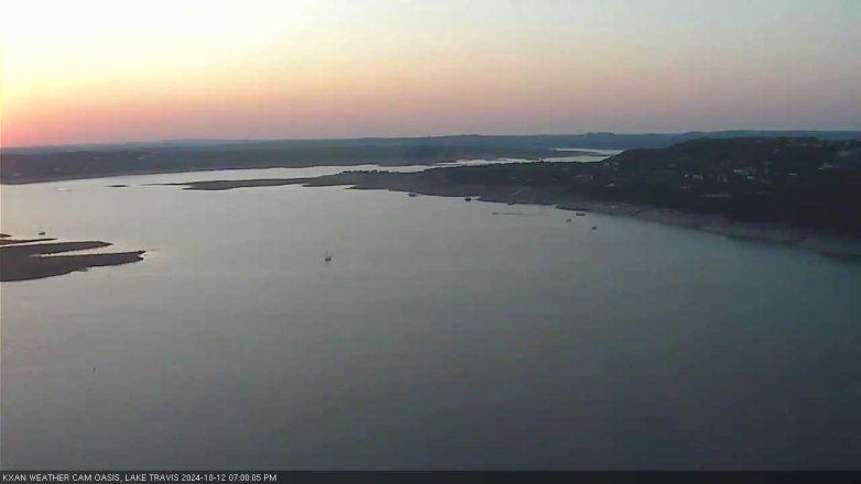 Lake Travis webcam, October 12, 2024 7:00 PM CT