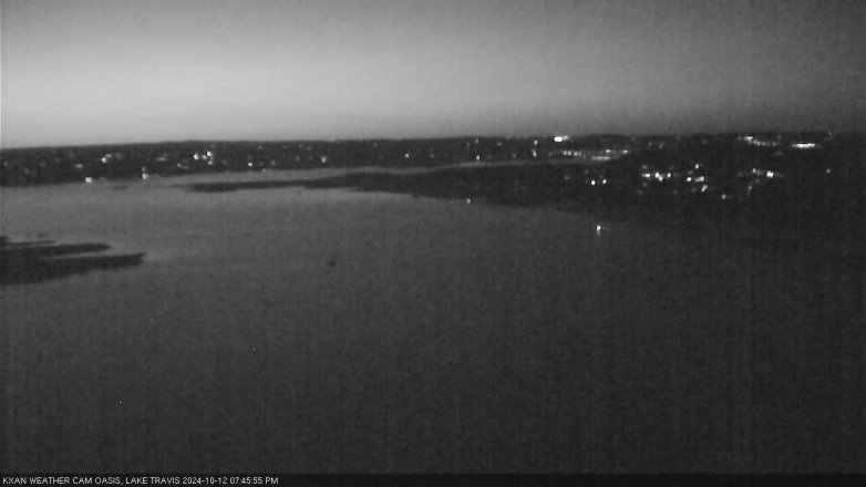 Lake Travis webcam, October 12, 2024 7:45 PM CT