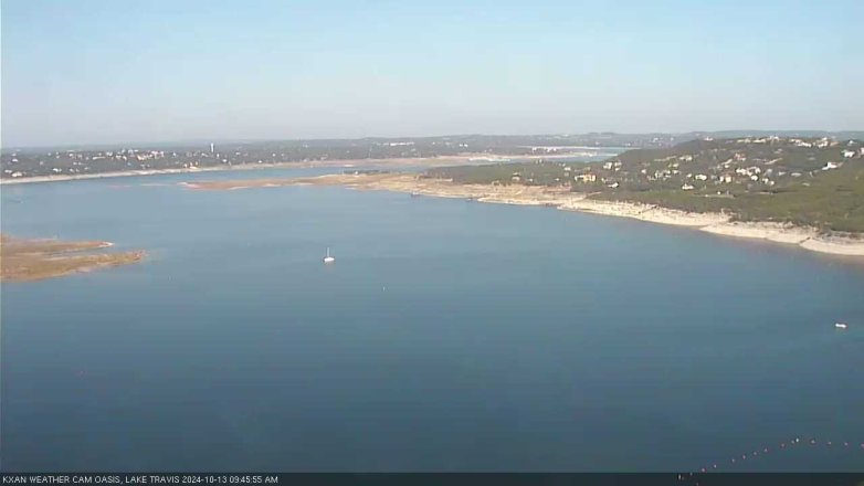 Lake Travis webcam, October 13, 2024 9:45 AM CT