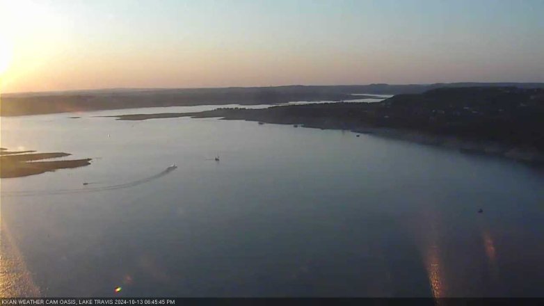 Lake Travis webcam, October 13, 2024 6:45 PM CT