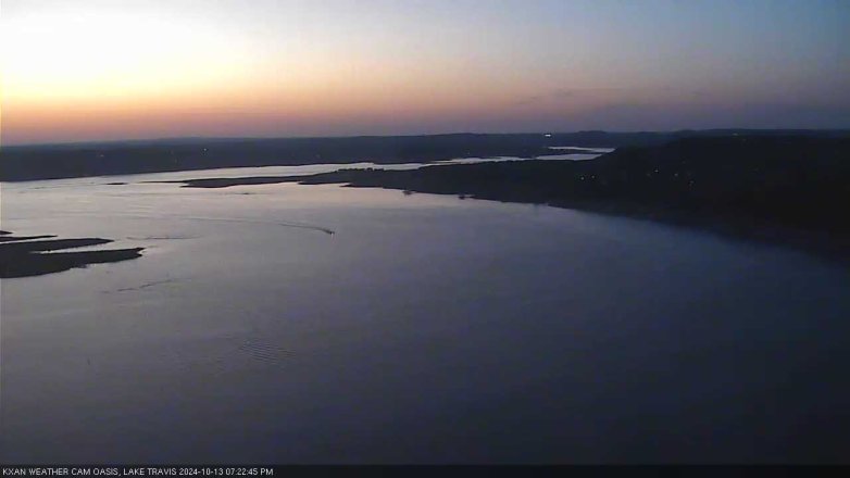 Lake Travis webcam, October 13, 2024 7:25 PM CT
