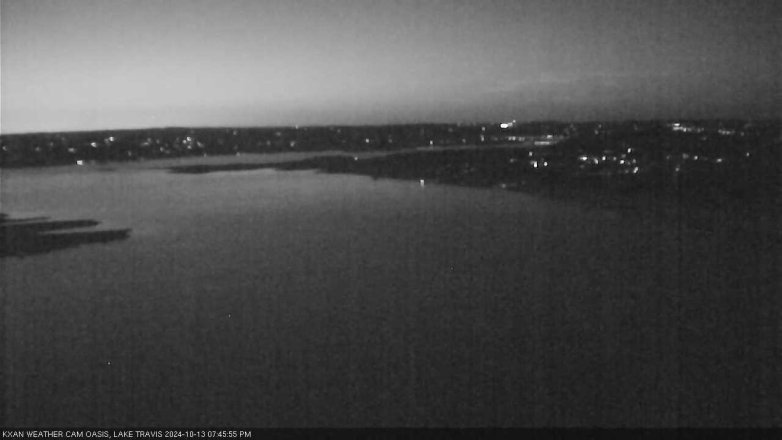 Lake Travis webcam, October 13, 2024 7:45 PM CT