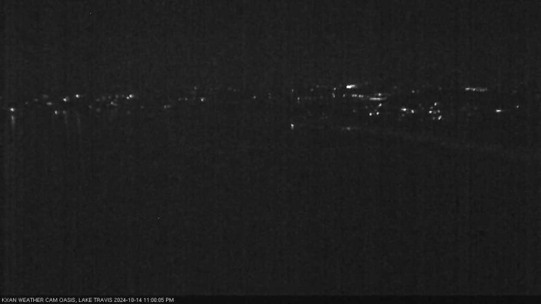 Lake Travis webcam, October 14, 2024 11:00 PM CT