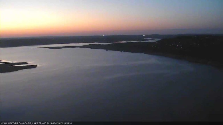 Lake Travis webcam, October 15, 2024 7:25 PM CT
