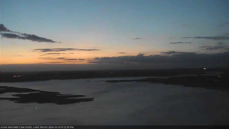 Lake Travis webcam, October 18, 2024 7:25 PM CT