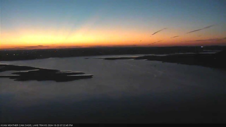 Lake Travis webcam, October 20, 2024 7:25 PM CT