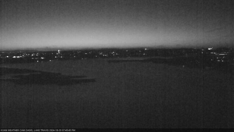 Lake Travis webcam, October 20, 2024 7:45 PM CT