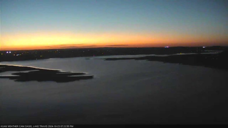 Lake Travis webcam, October 23, 2024 7:25 PM CT
