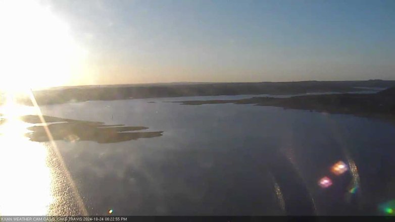 Lake Travis webcam, October 24, 2024 6:25 PM CT