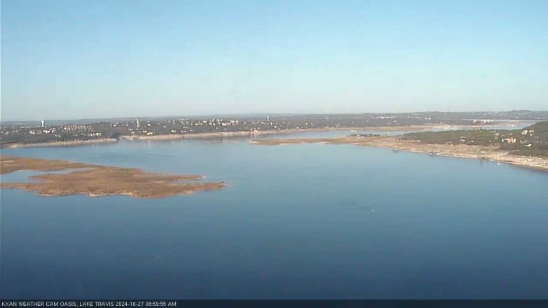 Lake Travis webcam, October 27, 2024 9:00 AM CT
