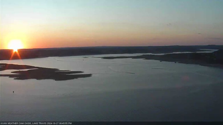 Lake Travis webcam, October 27, 2024 6:45 PM CT