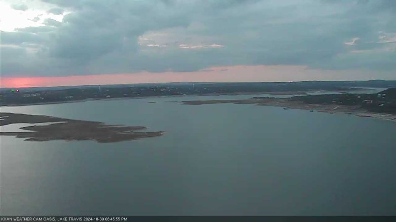 Lake Travis webcam, October 30, 2024 6:45 PM CT