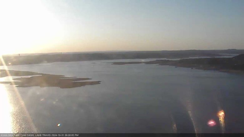 Lake Travis webcam, October 31, 2024 6:00 PM CT