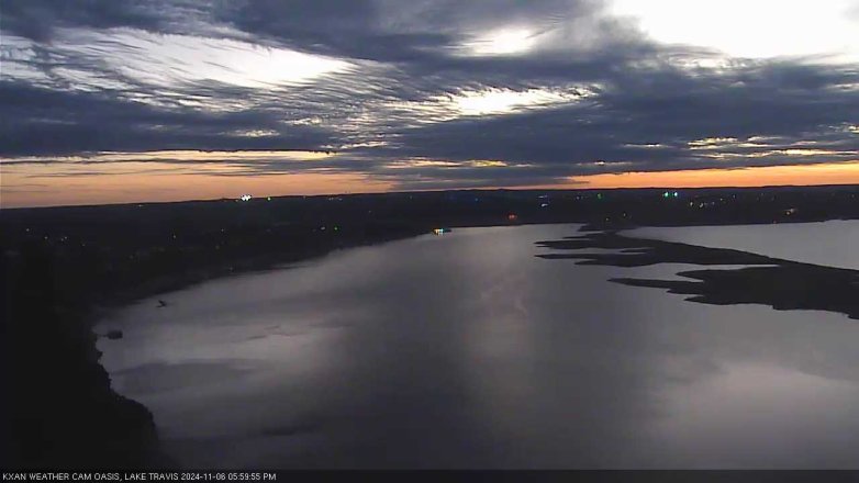Lake Travis webcam, November 6, 2024 6:00 PM CT