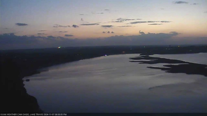 Lake Travis webcam, November 7, 2024 6:00 PM CT