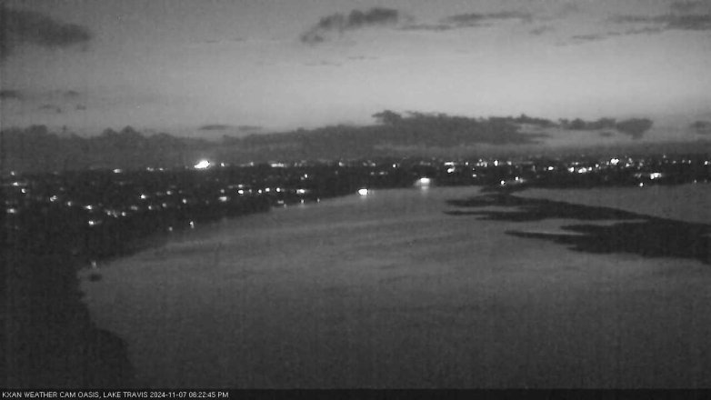 Lake Travis webcam, November 7, 2024 6:25 PM CT