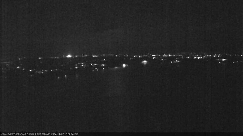 Lake Travis webcam, November 7, 2024 10:00 PM CT
