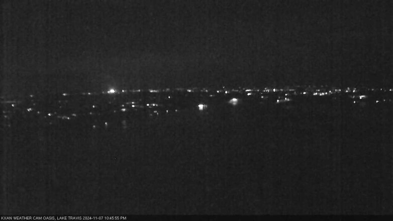 Lake Travis webcam, November 7, 2024 10:45 PM CT