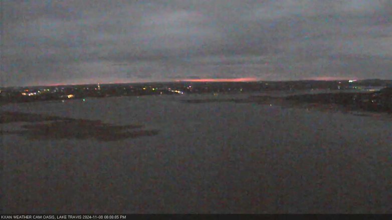Lake Travis webcam, November 8, 2024 6:00 PM CT