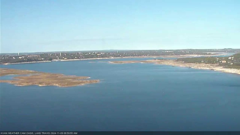 Lake Travis webcam, November 9, 2024 9:00 AM CT
