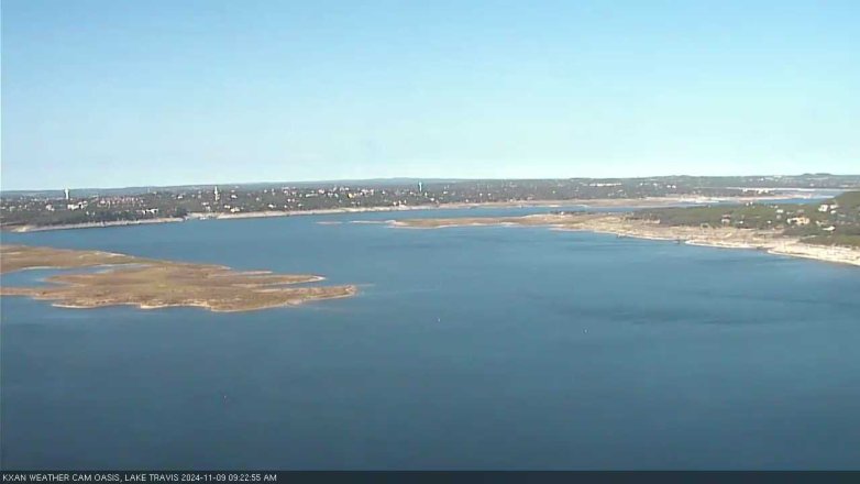 Lake Travis webcam, November 9, 2024 9:25 AM CT