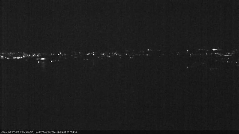Lake Travis webcam, November 9, 2024 8:00 PM CT