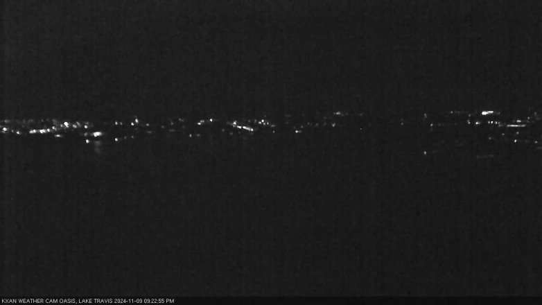 Lake Travis webcam, November 9, 2024 9:25 PM CT