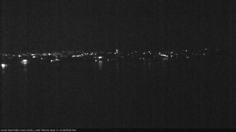 Lake Travis webcam, November 10, 2024 9:00 PM CT