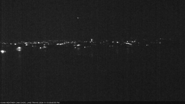 Lake Travis webcam, November 10, 2024 9:45 PM CT