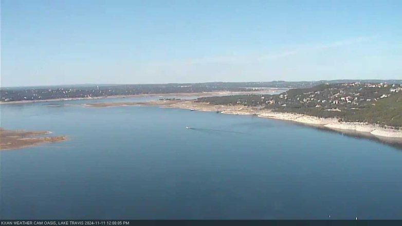 Lake Travis webcam, November 11, 2024 12:00 PM CT