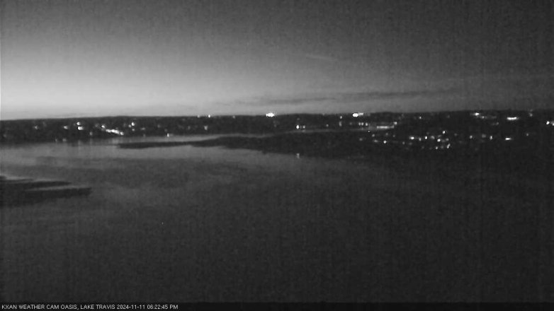 Lake Travis webcam, November 11, 2024 6:25 PM CT