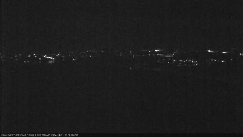Lake Travis webcam, November 11, 2024 9:00 PM CT