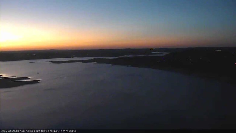 Lake Travis webcam, November 15, 2024 6:00 PM CT