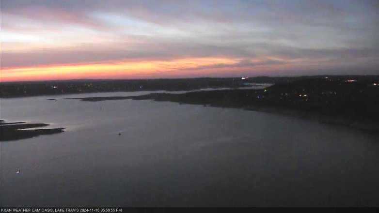Lake Travis webcam, November 16, 2024 6:00 PM CT