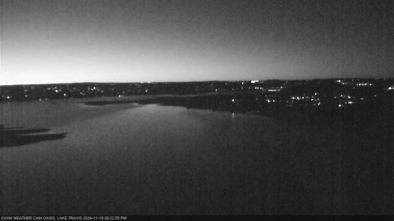 Lake Travis webcam, November 18, 2024 6:25 PM CT