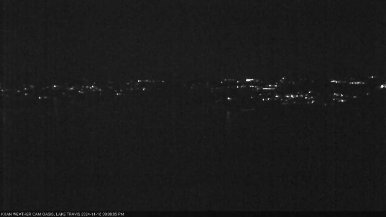 Lake Travis webcam, November 18, 2024 9:00 PM CT