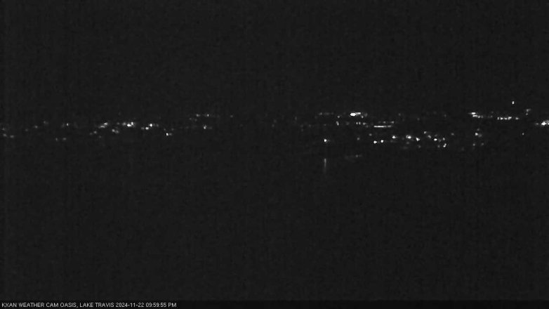 Lake Travis webcam, November 22, 2024 10:00 PM CT