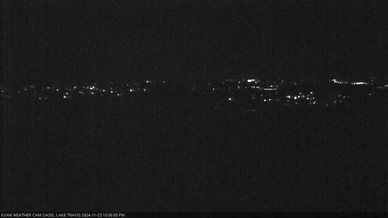 Lake Travis webcam, November 23, 2024 10:00 PM CT