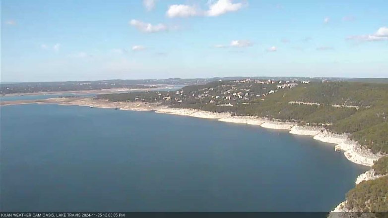 Lake Travis webcam, November 25, 2024 12:00 PM CT