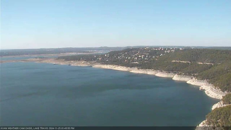 Lake Travis webcam, November 25, 2024 1:45 PM CT