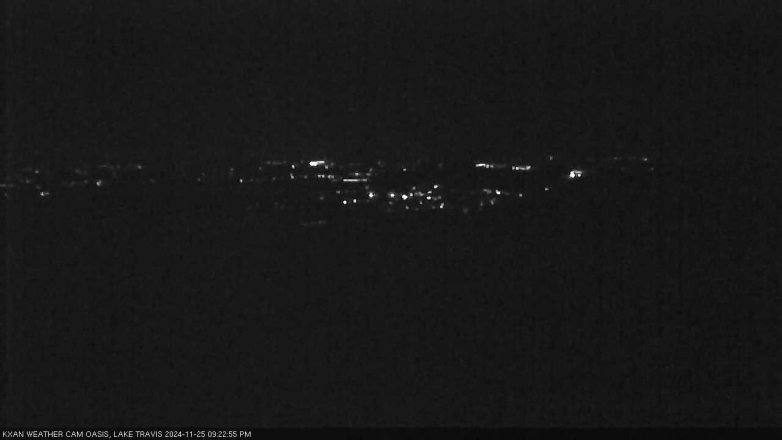 Lake Travis webcam, November 25, 2024 9:25 PM CT