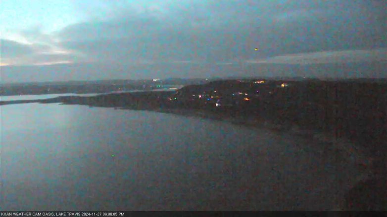 Lake Travis webcam, November 27, 2024 6:00 PM CT
