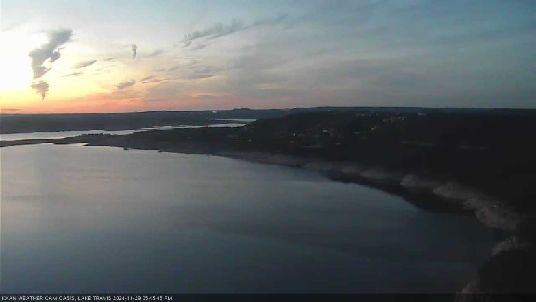 Lake Travis webcam, November 29, 2024 5:45 PM CT