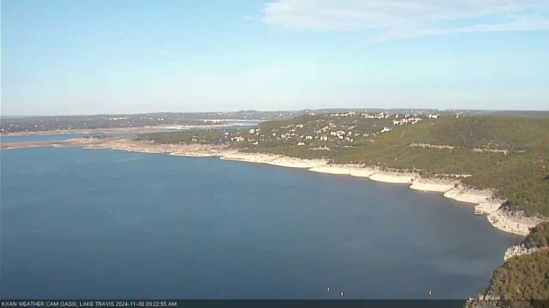 Lake Travis webcam, November 30, 2024 9:25 AM CT