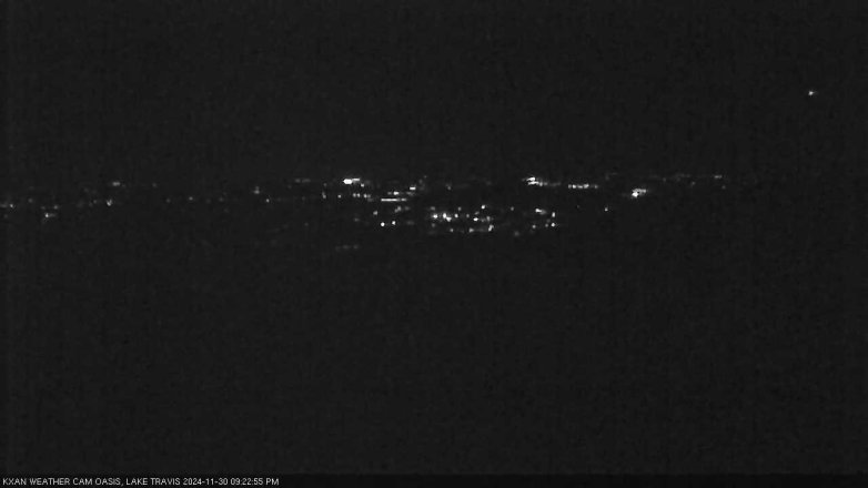 Lake Travis webcam, November 30, 2024 9:25 PM CT