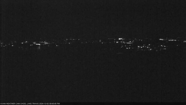 Lake Travis webcam, December 2, 2024 8:45 PM CT