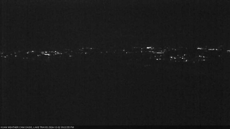 Lake Travis webcam, December 2, 2024 9:25 PM CT